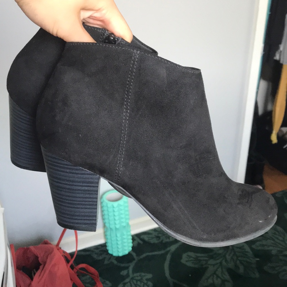Black Suede Booties